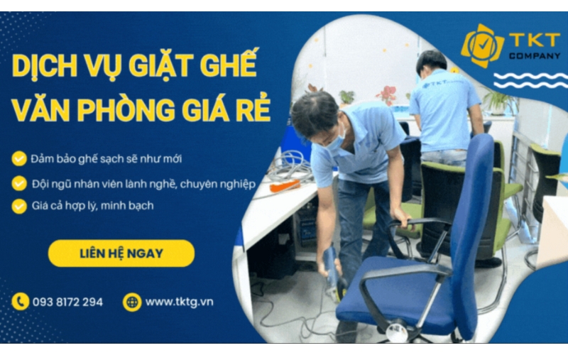 Dịch vụ giặt ghế văn phòng của TKTG Company