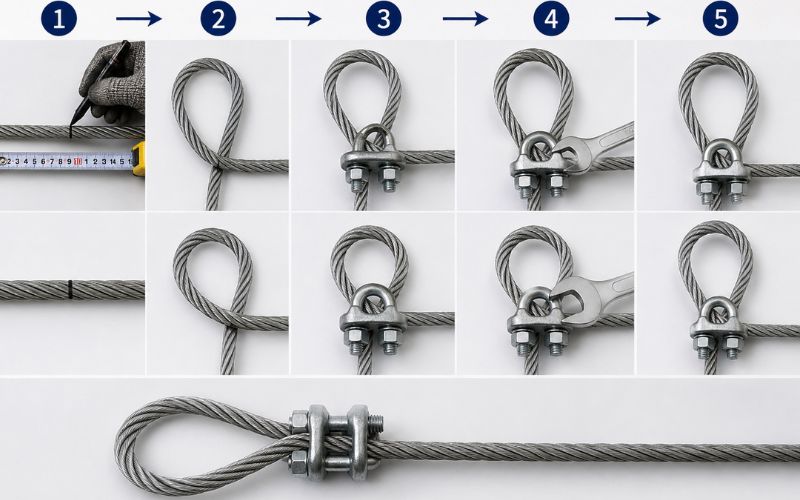 cách bắt ốc siết cáp